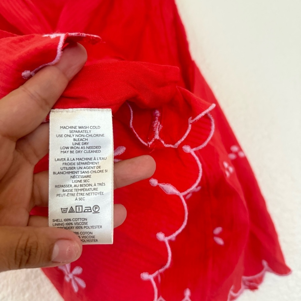 NWOT free people Kayla solid embroidered top - Picture 9 of 10